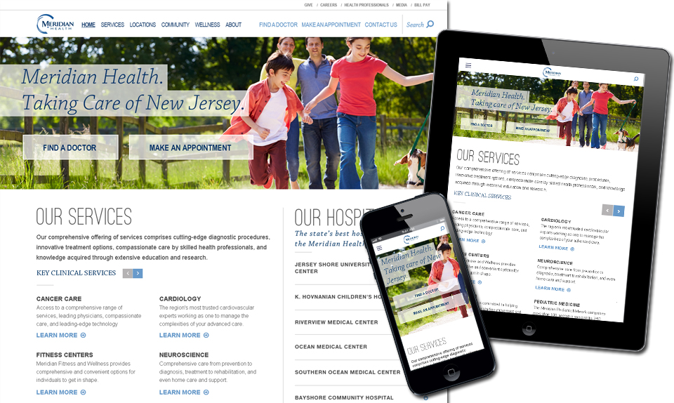 Meridian Health Responsive Website